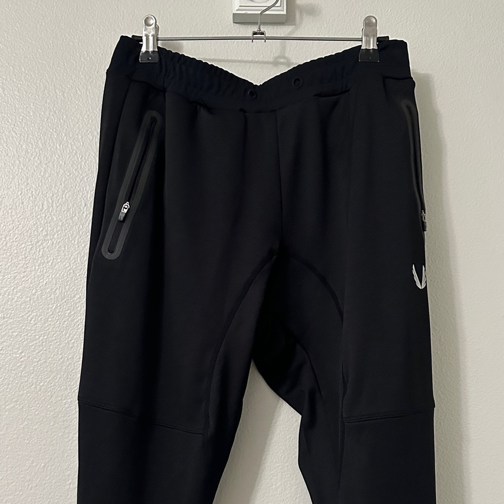 ASRV Black Joggers with Zippered Pockets